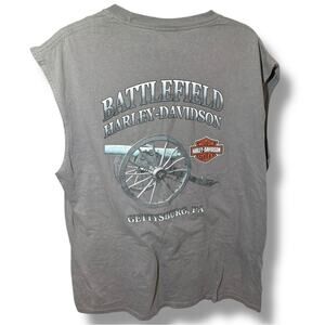 Harley Davidson Fly the Fury Sleeveless Tee Battlefield Gettysburg PA Size XL